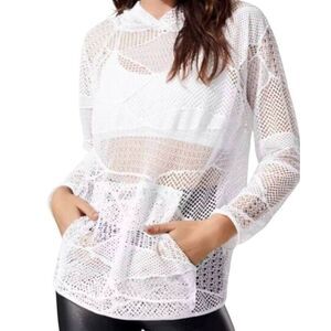 ALALA Shore White Mesh Hoodie Size XS